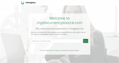 Desktop Screenshot of cryptocurrencysource.com